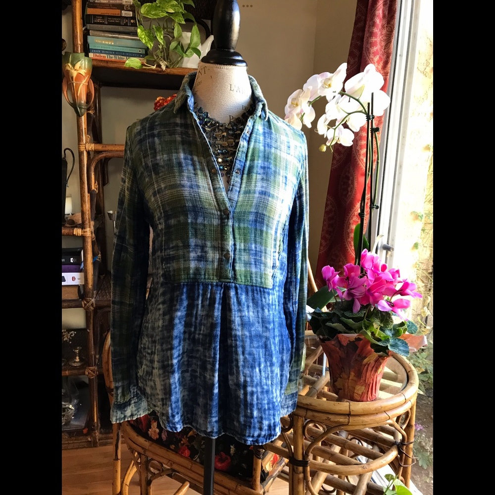 RYAN MICHAEL “M” PLAID POPOVER COMFIEST SHIRT IN THE WORLD!